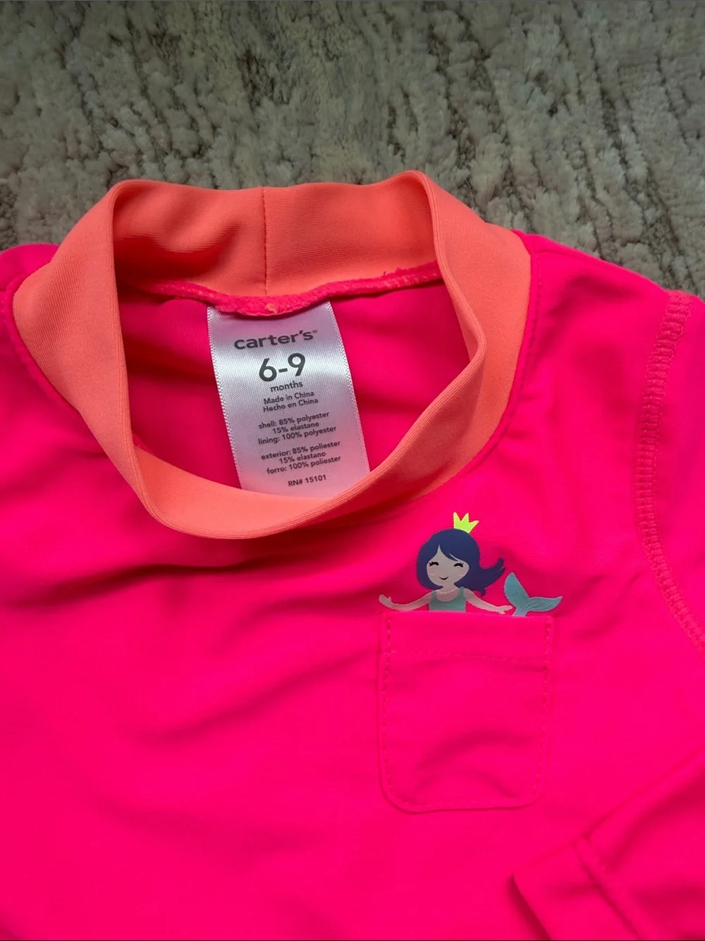 Carters baby girl swim 6/9m